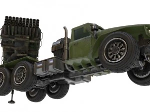 rocket system ural bm21 grad 3D Model