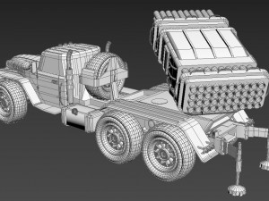rocket system ural bm21 grad 3D Model