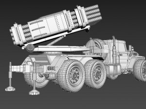 rocket system ural bm21 grad 3D Model