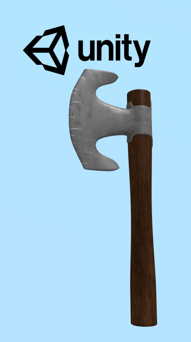 medieval axe 1 3D Model .c4d .max .obj .3ds .fbx .stl .blend 