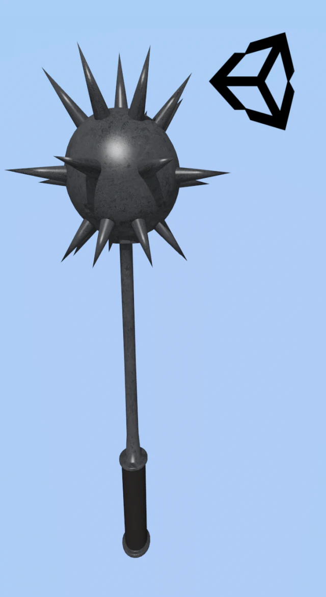 medieval mace 1 3D Model .c4d .max .obj .3ds .fbx .stl .blend 