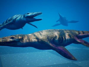 ocean pliosaur pack with ue4 support 3D Model