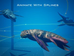 ocean pliosaur pack with ue4 support 3D Model