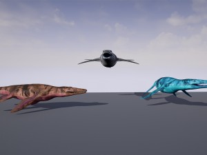 ocean pliosaur pack with ue4 support 3D-Modell