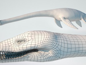 ocean plesiosaur pack - with ue4 support Modèle 3D