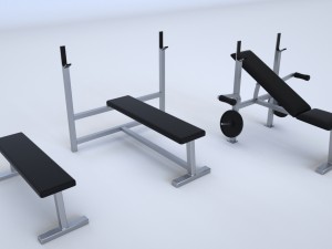 gym equipment collection 47 pieces Modelo 3D