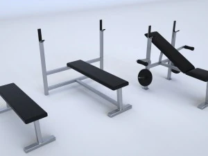 gym equipment collection 47 pieces 3D Model