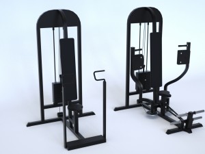 gym equipment collection 47 pieces Modelo 3D
