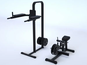 gym equipment collection 47 pieces 3D Model