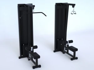 gym equipment collection 47 pieces 3D Model