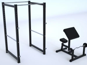 gym equipment collection 47 pieces 3D Model