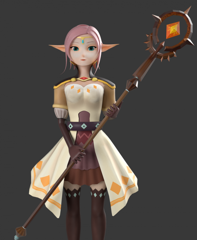 elf 3D Modell .c4d .max .obj .3ds .fbx .stl .blend