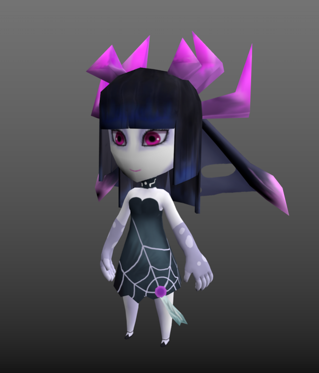 lowpoly spider girl 3D Model .c4d .max .obj .3ds .fbx .stl .blend 