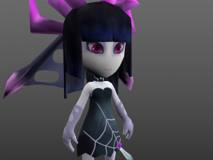 lowpoly spider girl 3D Model