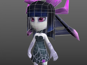 lowpoly spider girl 3D Model