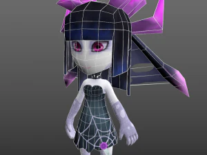 lowpoly spider girl 3D Model