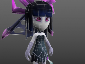 lowpoly spider girl 3D Model