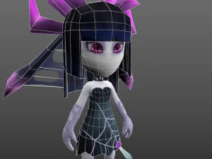 lowpoly spider girl 3D Model