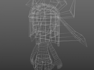 lowpoly spider girl 3D Model