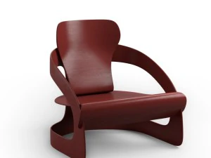 designerskie krzesło z nowymi i starymi teksturami vr - ar - low-poly Model 3D