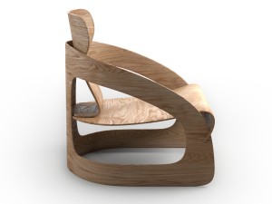 designer chair with new and old textures vr - ar - low-poly Modelo 3D