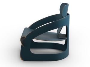 designer chair with new and old textures vr - ar - low-poly Modelo 3D