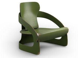 designer chair with new and old textures vr - ar - low-poly Modelo 3D
