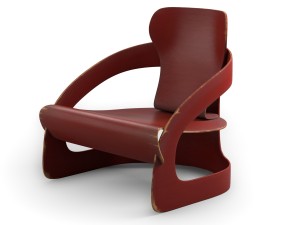 designer chair with new and old textures vr - ar - low-poly Modelo 3D
