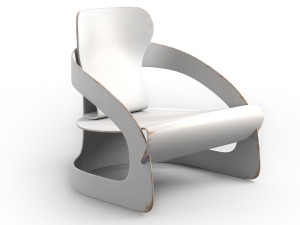 designer chair with new and old textures vr - ar - low-poly Modelo 3D