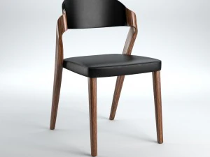 designerskie krzesło z nowymi i starymi teksturami Model 3D