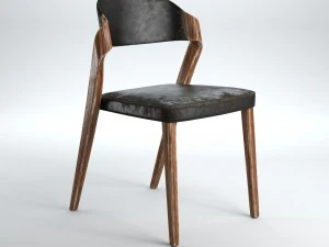designerskie krzesło z nowymi i starymi teksturami Model 3D