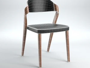 designerskie krzesło z nowymi i starymi teksturami Model 3D