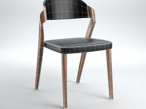 designerskie krzesło z nowymi i starymi teksturami Model 3D