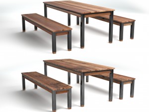 designer seating set with two textures 3D 모델