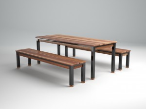 designer seating set with two textures Model 3D