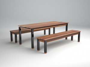 designer seating set with two textures Model 3D