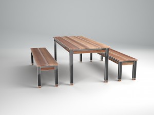 designer seating set with two textures Model 3D