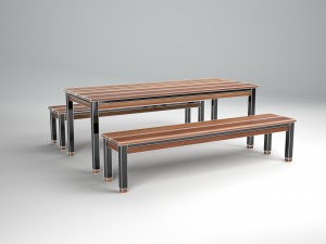 designer seating set with two textures Model 3D