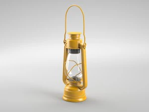 oillamp with dirty and clean textures 3D Model