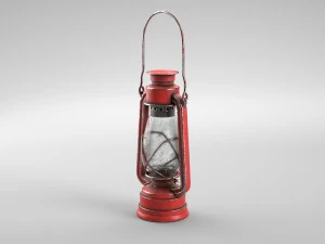 oillamp with dirty and clean textures 3D Model