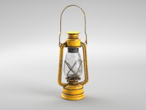 oillamp with dirty and clean textures Modelo 3D