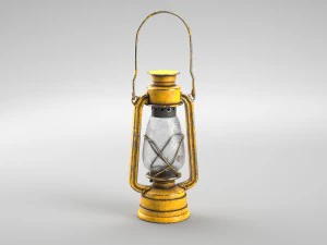 oillamp with dirty and clean textures 3D Model