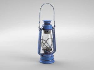oillamp with dirty and clean textures 3D Model