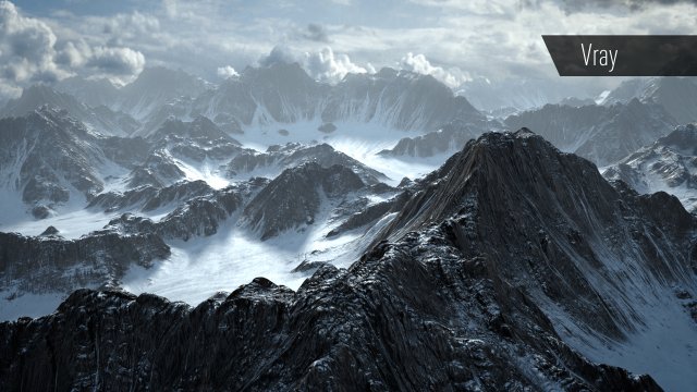 mountain snow 3D मॉडल .c4d .max .obj .3ds .fbx .stl .blend 