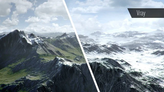 mountain with summer and winter textures 3D Model .c4d .max .obj .3ds .fbx .stl .blend 