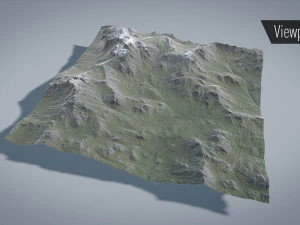mountain with summer and winter textures 3D Model