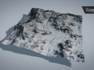 mountain with summer and winter textures 3D Model