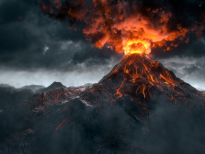 volcano with 8k textures 3D Model