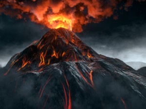 volcano with 8k textures Modello 3D