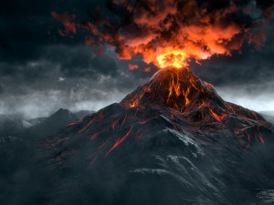 volcano with 8k textures Modello 3D